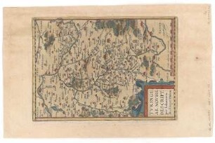 Tafel VIIIa : Karte von Thüringen, 1:520 000, Kupferstich, 1575 : Vollst. Aufnahme der Originalkt. unter Objektnr. 70403287