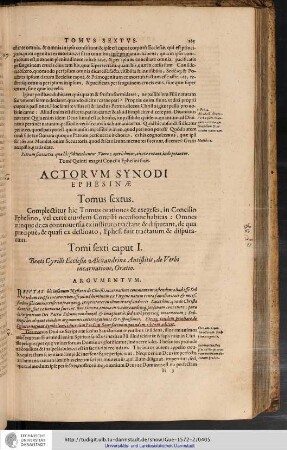 Actorum Synodi Ephesinae, Tomus Sextus