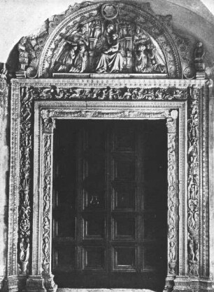 Certosa di Pavia, kleiner Kreuzgang, Querschiffportal