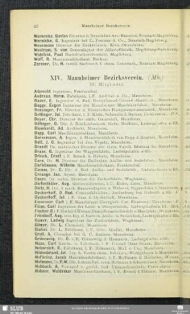 XIV. Mannheimer Bezirksverein.