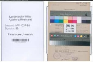 Entnazifizierung Heinrich Pannhausen , geb. 26.09.1906 (Automechaniker)