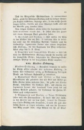 XVI. Kleider-Ordnung