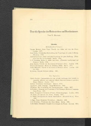 Über die Sprache der Hottentotten und Buschmänner.