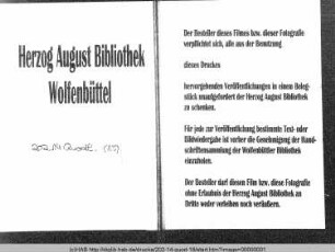 Dissertatio de antiqua vitiosa, theologice disputandi ratione, a Scholasticis primùm .̤ introductâ, a Luthero ex Scholis .̤ eductâ, a Jesuwitis .̤ reductâ: In anniversariâ festivitate Academicâ .̤ collegii theologici Tubingensis, mense Augusto, valedictioinis ergò recitata: Nunc aucta, .̤ à M. Balthasare Meisnero
