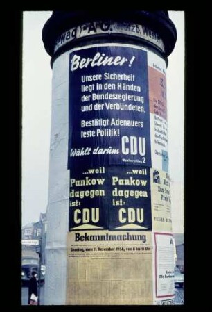 Wahlplakate CDU 6.12.58.