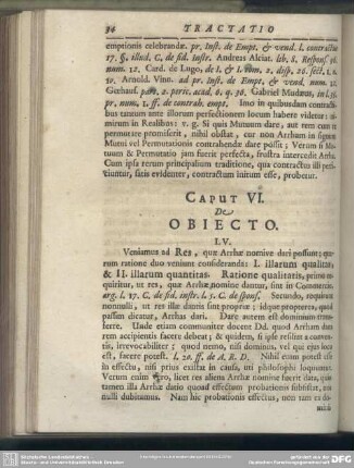 Caput VI. De Obiecto