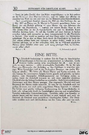 Eine Bitte