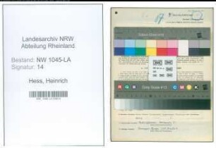 Entnazifizierung Heinrich Hess , geb. 11.09.1897 (Angestellter)