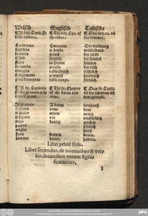 Liber secundus, de nominibus & verbis, secundum eorum significationes.