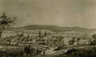 Kaiserslautern: 1850, Ansicht von Norden. Gestochen von R. Höfle