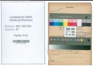 Entnazifizierung Fritz Panke , geb. 16.09.1888 (Polizeibeamter)