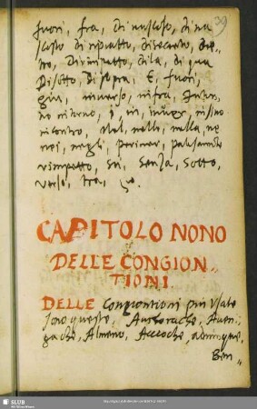 Capitolo nono. Delle congiontioni