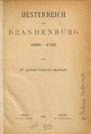 Österreich und Brandenburg 1688-1700