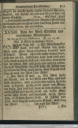 XXXIII. Von der Welt Eitelkeit und menschlicher Mühseligkeit
