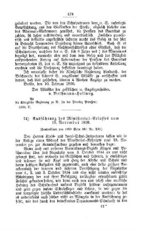 Ausführung des Ministerial- Erlasses vom 19. November 1859 : [IV. Elementarschulwesen]