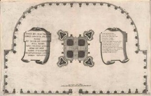 Grundriss der Festarchitektur vor dem Palazzo Reale in Neapel anlässlich der Geburt der Prinzessin Maria Isabel (1740–1742)