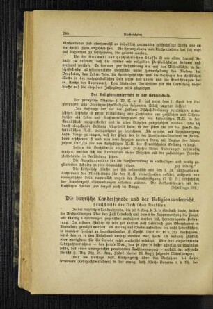 ¬Die¬ bayrische Landessynode und der Religionsunterricht : Fortschritte der kirchlichen Reaktion