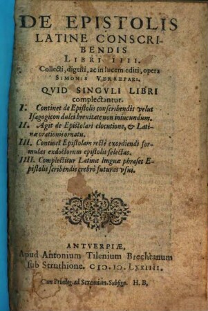 De epistolis latine conscribendis libri quatuor