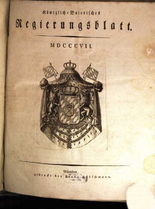 Königlich-Baierisches Regierungsblatt. 1807