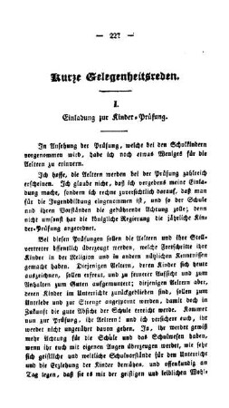 Kurze Gelegenheitsreden