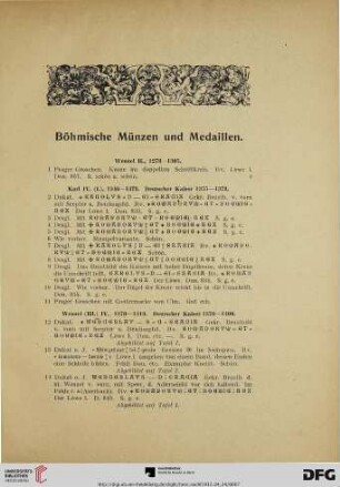 Böhmische Münzen und Medaillen (Nr. 1-436)