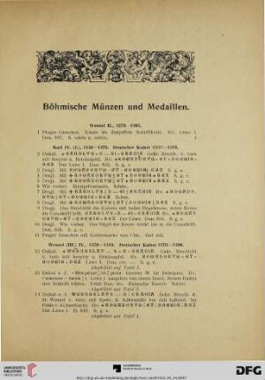 Böhmische Münzen und Medaillen (Nr. 1-436)