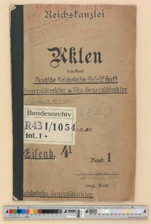 Generaldirektor und leitende Beamte der Deutschen Reichsbahn-Gesellschaft: Bd. 1
