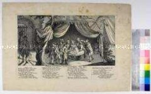 Karikatur und Gedicht auf den Umgang von Joseph II. Kaiser des Heiligen Römischen Reiches mit den Österreichischen Niederlanden