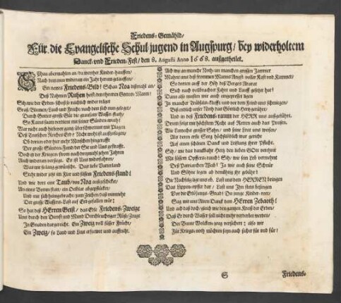 Friedens-Gemähld ... Anno 1668. außgetheilet.