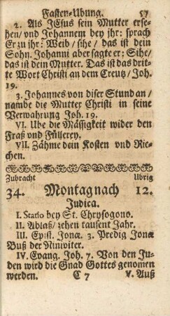 Montag nach Judica