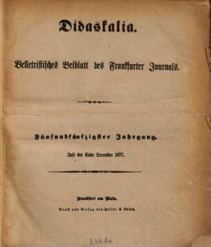 Didaskalia. 1877,7/12 = Jg. 55