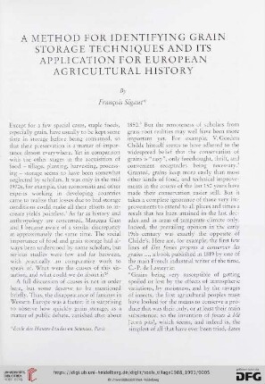 A method for identifying grain storage techniques and its application for European agricultural history