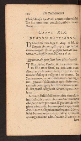 Capvt XIX. De Bonis Matrimonii.