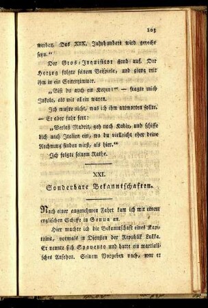 XXI. Sonderbare Bekanntschaften.