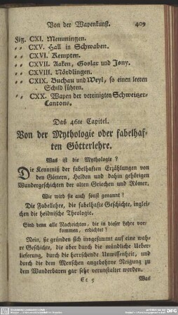 Das 46te Capitel. Von der Mythologie oder fabelhaften Götterlehre
