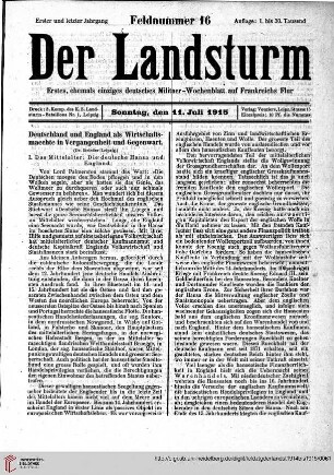 Hefte 16-17, Juli 1915