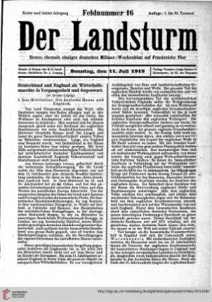Hefte 16-17, Juli 1915