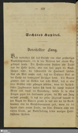 Sechstes Kapitel. Vereitelter Fang