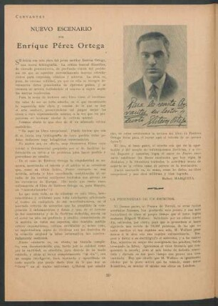 "Nuevo escenario" por Enrique Pérez Ortega
