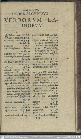 Index Secundus Verborum Latinorum