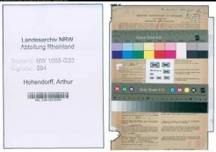 Entnazifizierung Arthur Hohendorff , geb. 08.04.1893 (Lehrer)