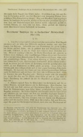 35. Diocletianus' Nachfolger bis zu Constantinus' Alleinherrschaft 305-324