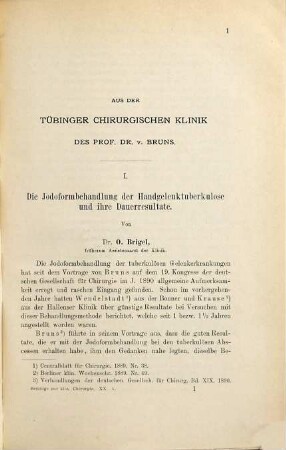 Beiträge zur klinischen Chirurgie. 20. 1898