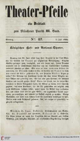 Nro. 27 (7. Juli 1850)