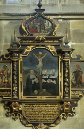 Epitaph David Zweiffel mit seinen zwei Frauen