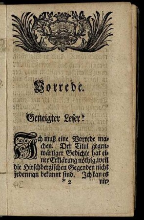 Vorrede. - Geneigter Leser!