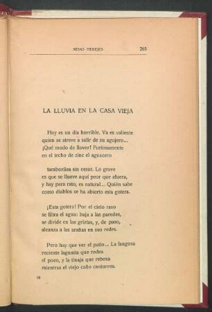 La lluvia en la casa vieja