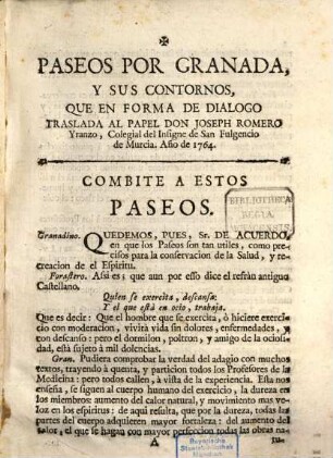 Paseos Por Granada, Y Sus Contornos, [1]