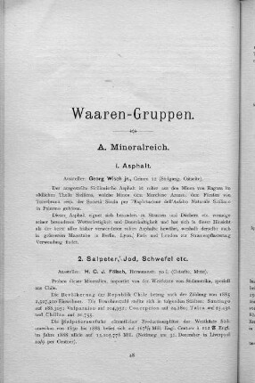 Waaren-Gruppen.