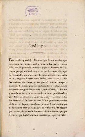 Las historias del origen de los Indios de esta provincia de Guatemala